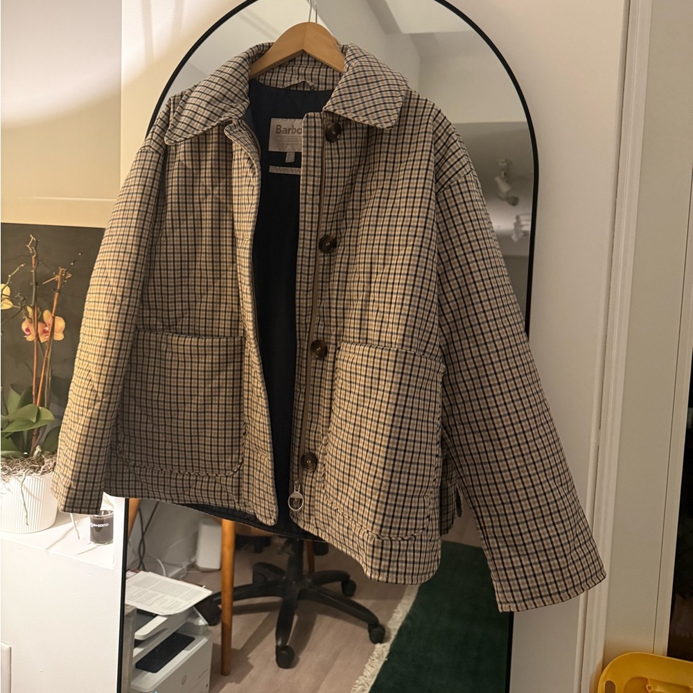 Barbour Cassidie Quilted Plaid Jacket US Size 8